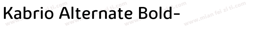 Kabrio Alternate Bold字体转换